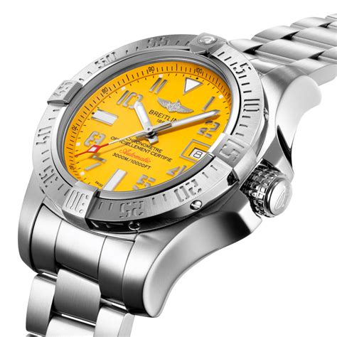 breitling avenger ii seawolf yellow actor|breitling avenger seawolf yellow dial.